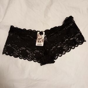NWT Ladies Lacy Lingerie Underwear Panties Size XXL Black